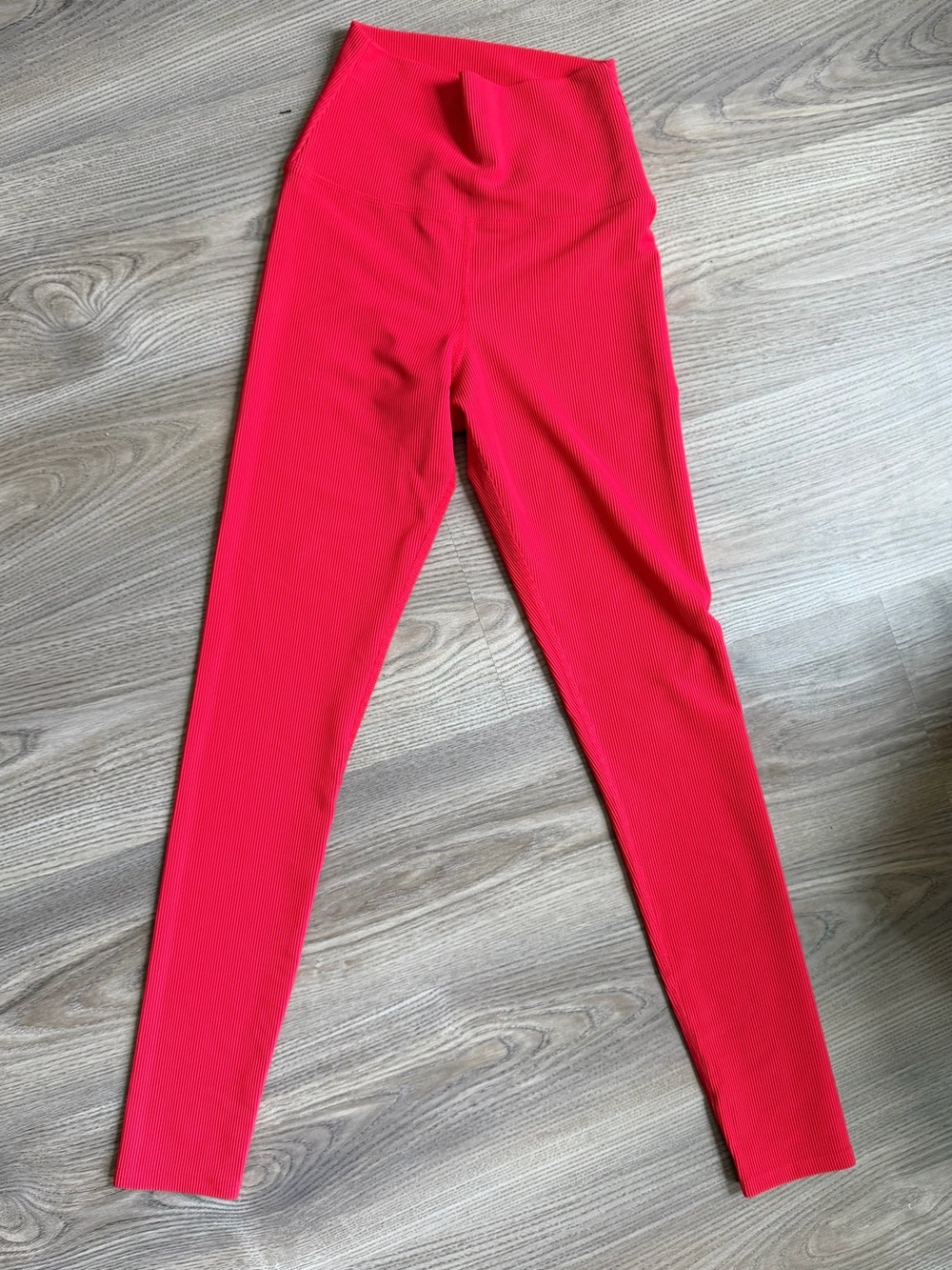 Beach Riot High-Waist Red Ribbed Leggings - Picture 2 of 3